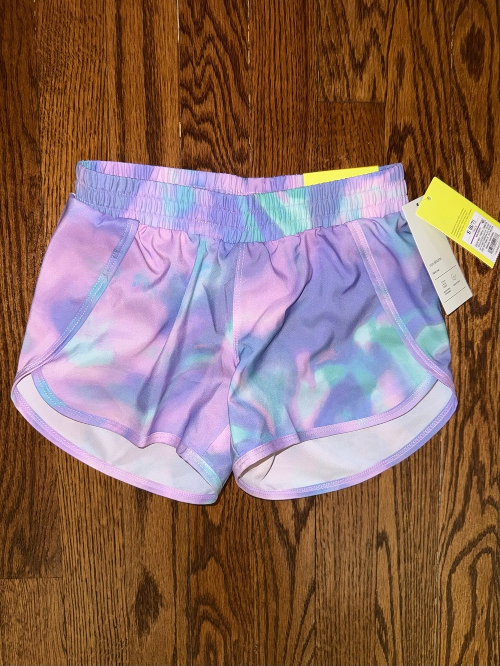 all in motion Pastel Tie-Dye Athletic Shorts - Lavender, Pink, Aqua
